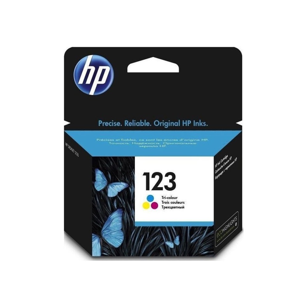 HP 123 CARTOUCHE D'ENCRE TRI COLOR ORIGINALE