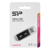 CLÉ USB SILICON POWER ULTIMA U02 / 64 GO / NOIR