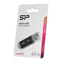 CLÉ USB SILICON POWER ULTIMA U02 / 64 GO / NOIR