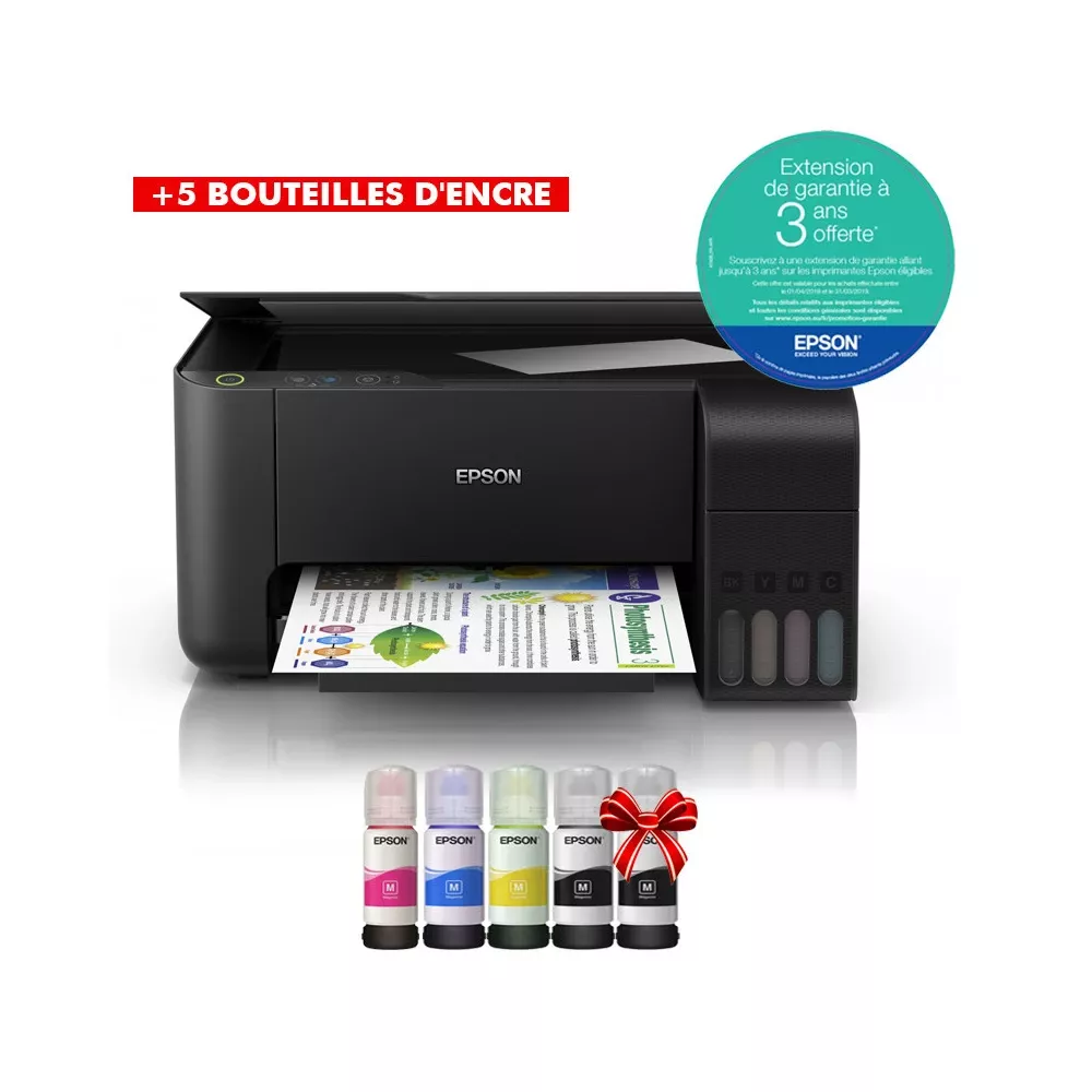 IMPRIMANTE MULTIFONCTION 3 EN 1 À RÉSERVOIR INTÉGRÉ COULEUR EPSON ECOTANK L3110