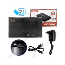 Boîtier disque COMBO 2EN1 SSD/HDD 3.5-2.5 USB2.0